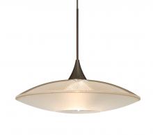 Besa Lighting X-6294GD-LED-BR-L - Besa Pendant For Multiport Canopy Spazio Bronze Gold/Frost 1x5W LED, 15Ft. Cord