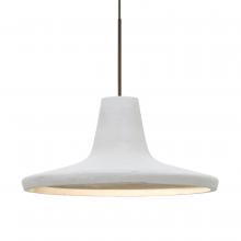 Besa Lighting X-MODUSWH-LED-BR-L - Besa Modus Cord Pendant For Multiport Canopy, White, Bronze Finish, 1x9W LED, 15Ft. Cord