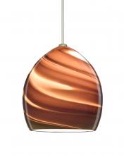 Besa Lighting XP-1716SK-LED-SN - Besa Pendant Sprite Satin Nickel Smoke Twist 1x5W LED