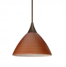 Besa Lighting XP-1743CH-LED-BR-L - Besa Pendant Domi Bronze Cherry 1x3W LED, 15Ft. Cord