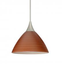 Besa Lighting XP-1743CH-LED-SN - Besa Pendant Domi Satin Nickel Cherry 1x3W LED