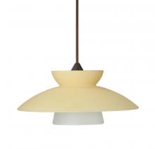 Besa Lighting XP-271897-BR-L - Besa Pendant Trilo 7 Bronze Champagne 1x50W MAX GY6.35 Base, 15Ft. Cord