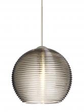 Besa Lighting XP-461502-SN-L - Besa Pendant Kristall 6 Satin Nickel Smoke 1x35W MAX GY6.35 Base, 15Ft. Cord