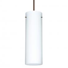 Besa Lighting XP-493007-BR-DIM010 - Besa Copa Pendant, Opal Matte, Bronze, 1x50W MAX GY6.35 Base, 0-10V Dimming