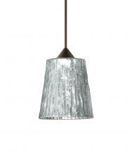 Besa Lighting XP-5125SF-LED-BR - Besa Pendant Nico 4 Bronze Stone Silver Foil 1x5W LED