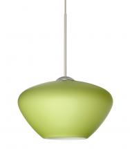 Besa Lighting XP-541035-LED-SN - Besa Pendant Peri Satin Nickel Chartreuese 1x5W LED