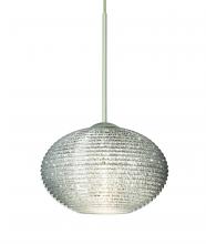 Besa Lighting XP-5612GL-LED-SN - Besa Pendant Lasso Satin Nickel Glitter 1x5W LED