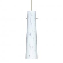 Besa Lighting XP-567419-LED-SN-L - Besa Camino Pendant Satin Nickel Carrera 1x50W MAX GY6.35 Base, 15Ft. Cord
