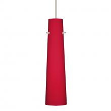Besa Lighting XP-5674RM-LED-SN - Besa Camino Pendant Satin Nickel Ruby Matte 1x50W MAX GY6.35 Base