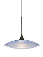 Besa Lighting XP-6294BL-LED-BR - Besa Pendant Spazio Bronze Blue/Frost 1x5W LED