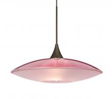 Besa Lighting XP-6294RD-BR-L - Besa Pendant Spazio Bronze Red/Frost 1x50W MAX GY6.35 Base, 15Ft. Cord