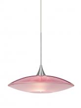 Besa Lighting XP-6294RD-LED-SN - Besa Pendant Spazio Satin Nickel Red/Frost 1x5W LED