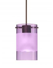 Besa Lighting XP-6524EA-BR - Besa Pendant Scope Bronze Amethyst/Frost 1x50W Halogen Mr16