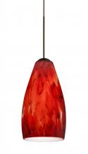 Besa Lighting XP-719841-LED-BR - Besa Pendant Karli Bronze Garnet 1x5W LED