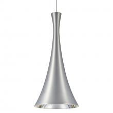 Besa Lighting XP-RONDO-LED-SN-L - Besa, Rondo Cord Pendant, Satin Nickel Finish, 1x9W LED, 15Ft. Cord