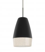 Besa Lighting J-ABU12BK-BR - Besa, Abu 12 Cord Pendant for Mulitport Canopy, Black/Glitter, Bronze Finish, 1x60W Medium Base