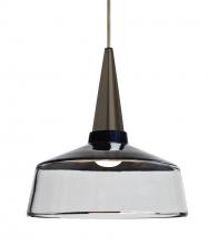 Besa Lighting J-BARON10BK-BR - Besa, Baron 10 Cord Pendant for Mulitport Canopy, Black/Clear, Bronze Finish, 1x60W Medium base