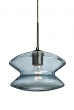 Besa Lighting J-ZENBL-BR - Besa, Zen Cord Pendant For Multiport Canopy, Blue Bubble, Bronze Finish, 1x60W Medium