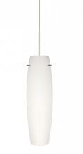 Besa Lighting XP-412107-SN - Besa Stilo 11 Pendant, Opal Matte, Satin Nickel, 1x50W MAX GY6.35 Base