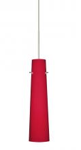 Besa Lighting 1XT-5674RM-LED-SN - Besa Camino Pendant Satin Nickel Ruby Matte 1x50W MAX GY6.35 Base