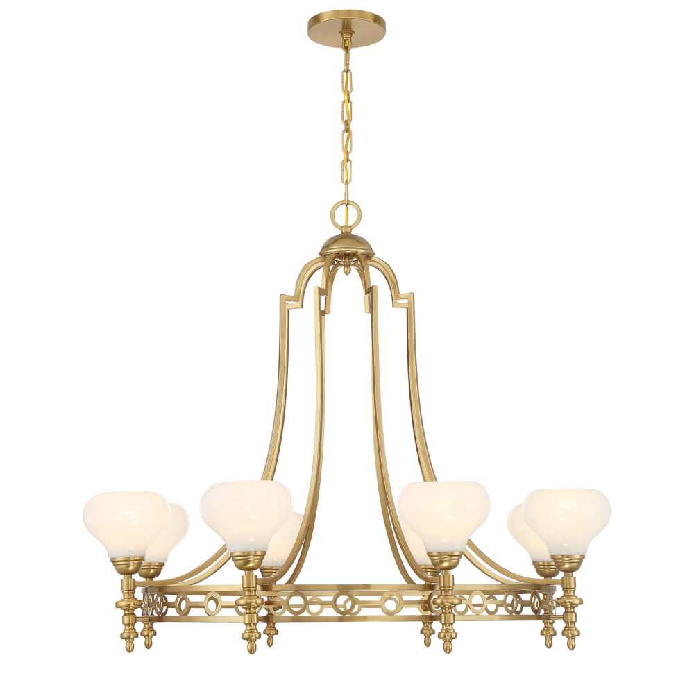 Allston 8-Light Chandelier in Warm Brass