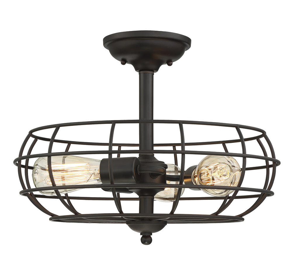 Scout 3-Light Ceiling Light in English Bronze