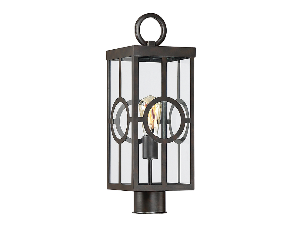 Lauren 1-Light Outdoor Post Lantern in English Bronze
