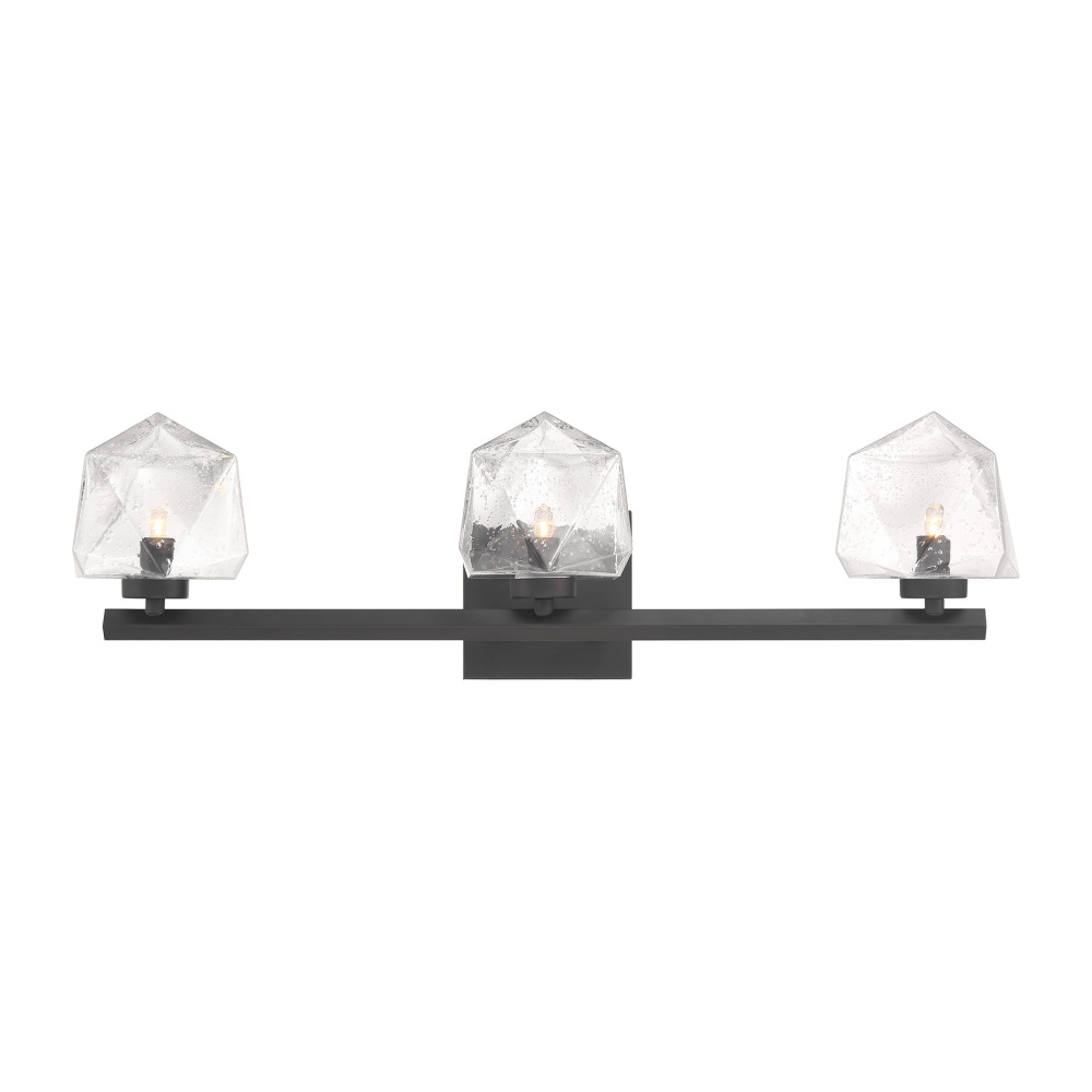 Castello 3-Light Bathroom Vanity Light in Matte Black