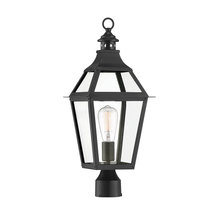 Savoy House 5-724-153 - Jackson 1-Light Outdoor Post Lantern in Matte Black with Gold Highlights
