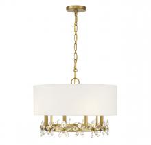 Savoy House 7-4366-4-322 - Dahlia 4-Light Pendant in Warm Brass