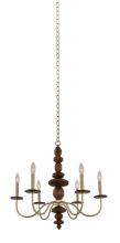 Kalco 304950CG - Lassen 6 Light Chandelier