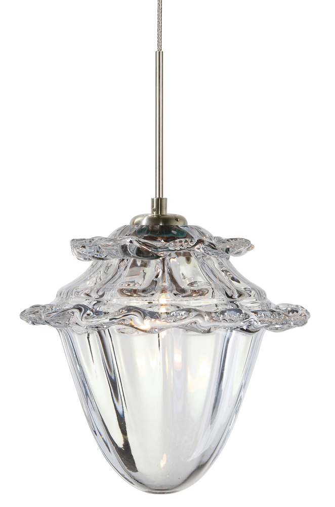 Pendant Acorn Clear Bronze LED G4 JC 2W Monopoint Canopy