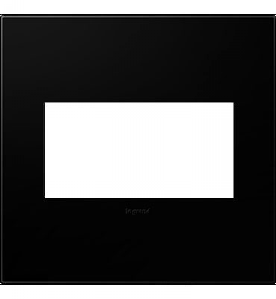 adorne Black Ink Two-Gang Screwless Wall Plate