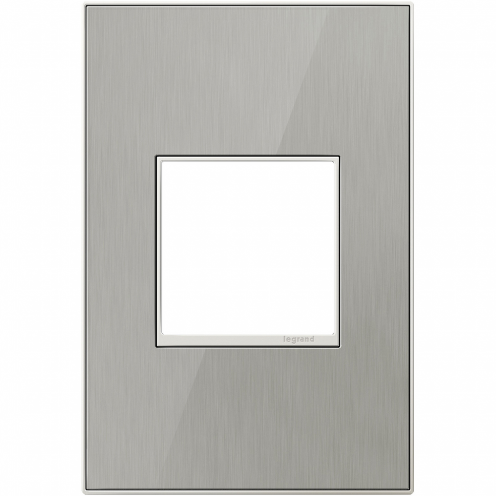 adorne® Brushed Stainless One-Gang Screwless Wall Plate