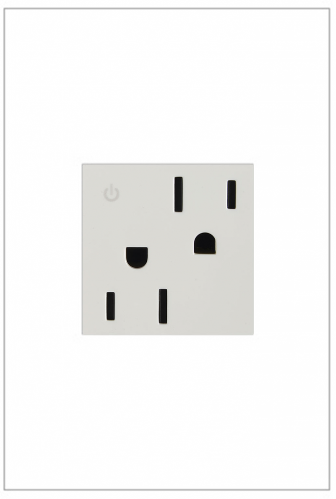 adorne® 15A Tamper-Resistant Dual-Controlled Outlet, White