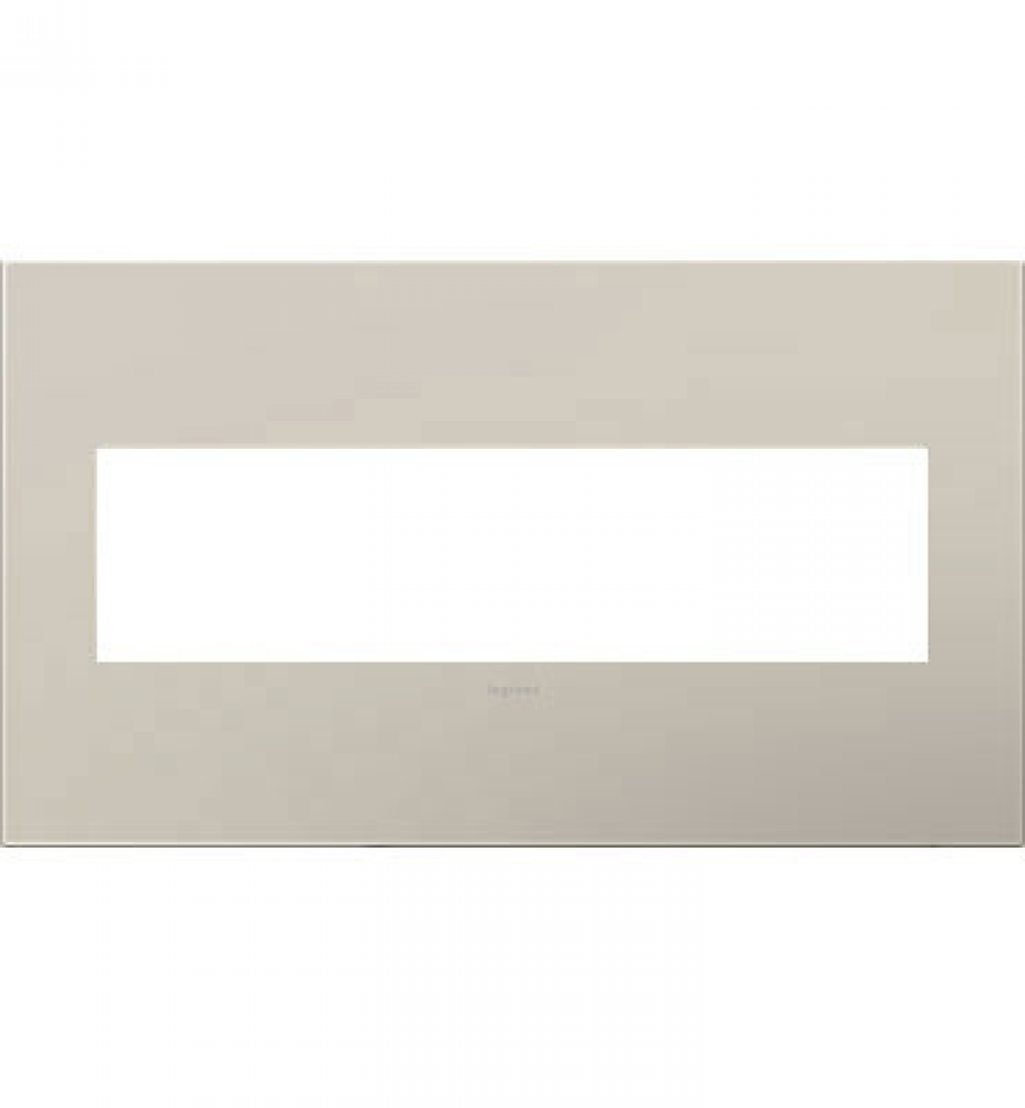 adorne Greige Four-Gang Screwless Wall Plate