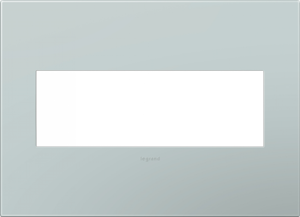 adorne Pale Blue Three-Gang Screwless Wall Plate