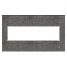 Legrand AWM4GSL4 - adorne Slate Linen Four-Gang Screwless Wall Plate