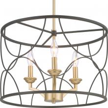 Progress P400177-031 - Landree Collection Three-Light Matte Black Luxe Chandelier Light