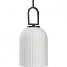 Progress P500482-31M - Stanza Collection One-Light Matte Black New Traditional Pendant Light