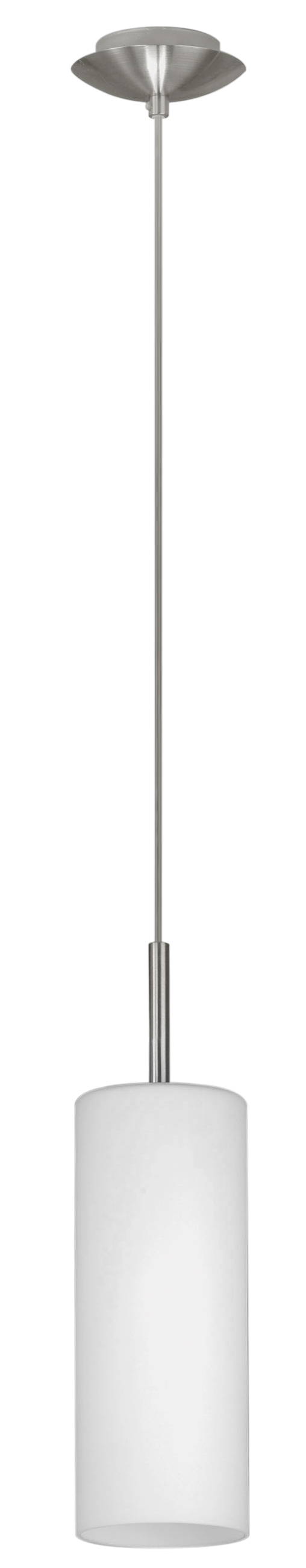 1 LT Mini Pendant w/ a Matte Nickel Finish & Frosted Glass Shade