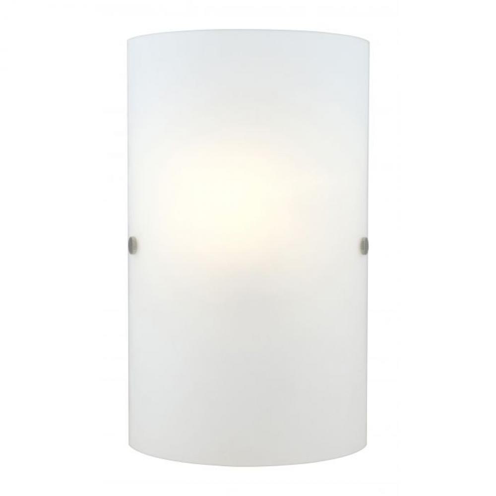 Troy 3 Collection 7.1 in. W x 11.8 in. H 1-Light Matte Nickel Wall Sconce with Froste