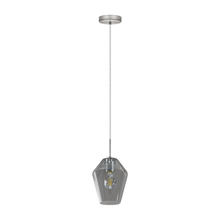 Eglo 202357A - 1x25W Pendant w/ matte nickel finish and smoked glass