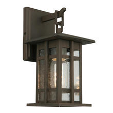 Eglo 202887A - 1x60W Outdoor Wall Light With Matte Bronze Finish and Clear Seeded Glass