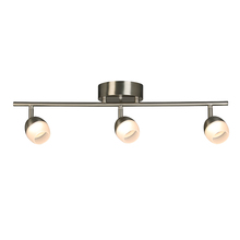 Eglo 204003A - 3 LT Integrated LED Track Light w/ Brushed Nickel Finish & Frosted Glass Adjustable Lamp Heads