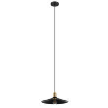 Eglo 204025A - 1x60W Pendant w/ Black Finish &  Brushed Gold Accent.