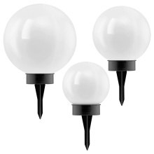 Eglo 48483 - SET of 3 Solar LED Outdoor Path Lights w/ White Plastic Sphere Shades