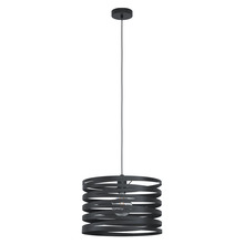 Eglo 99345A - 1 LT Pendant w/ Black Finish & Black Metal Spiral Shade