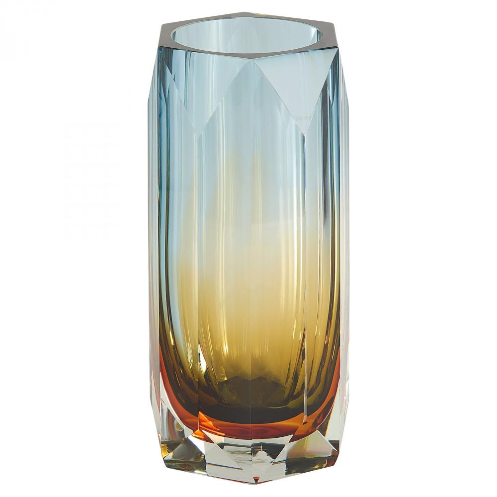 Alba Vase | Blue | Amber | Orange - Stout