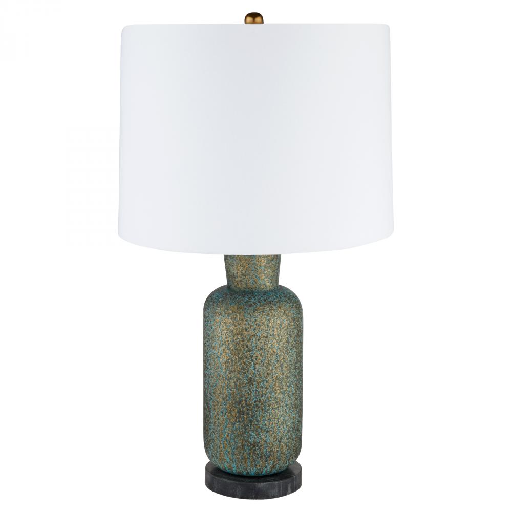 Hepworth Table Lamp | Green Patina Metal | Antique Brass | Black